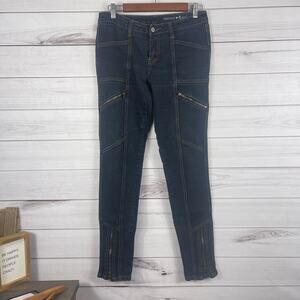 1990s Tommy Girl Straight Leg Zipper Low Rise‎ Jeans Dark Wash Size 9